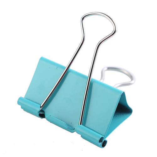 Office stationery book long tail clip color voucher clip office swallowtail clip metal black bill file clip