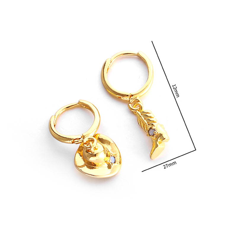 부츠 귀걸이-골드