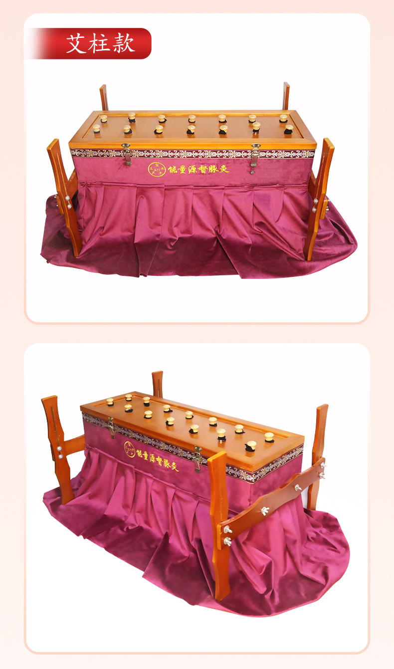 Moxibustion Box Du Mai Back Moxa Burner Solid Wood Frame with Smoke Filter for Home Body Use in use