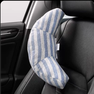 Seat belt shoulder pad Shoulder Pads, Headrest, Creative - blue-stripes-1-pack