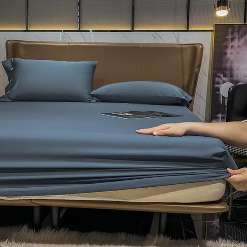 Class A light luxury twill bedspread 1.8 long-staple cotton bed sheet pure cotton 60 count solid color cotton fully surrounded mattress cover bed cover