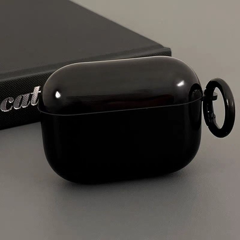 Aplicable para Apple Airpods4 Pro2345 auriculares cubierta de silicona simple auriculares negro cubierta suave