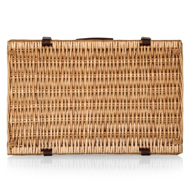 Cestas de picnic de caña personalizadas canasta de regalo con cubiertos canasta de frutas de aislamiento de viento pastoral al aire libre canasta de picnic de sauce