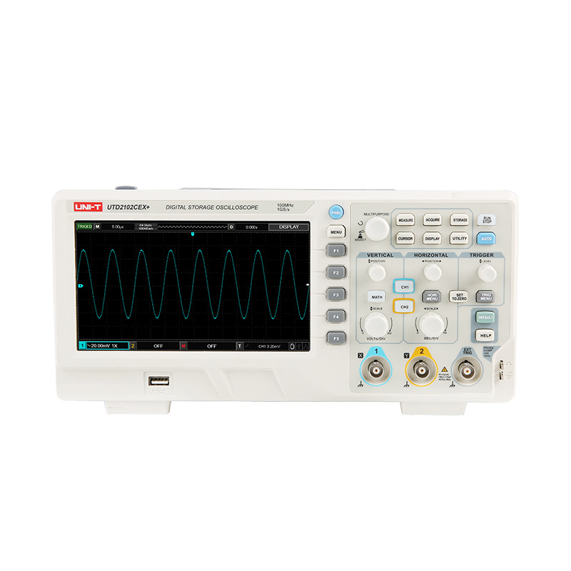 优利德（UNI-T）UTD2102CEX+ 数字存储示波器 100M 双通道 示波仪