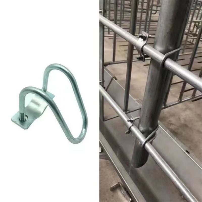 十字卡扣U型管卡双u镀锌十字管卡子钢管固定抱箍卡扣架子管连接件