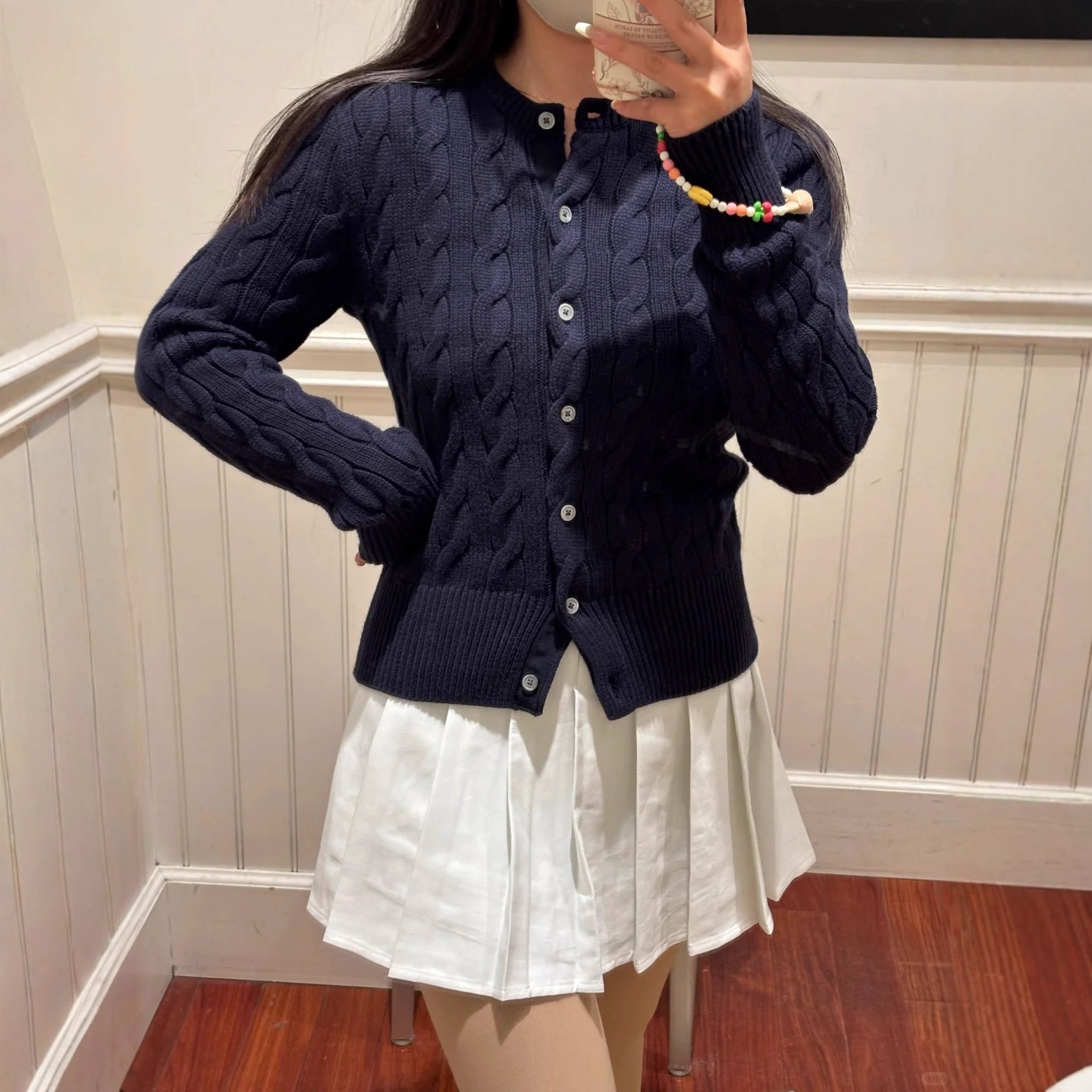 High-Quality Early Autumn New Style with Pony Logo Embroidery, Old Money Style Pure Cotton and Linen Twist Knit Sweater, Round Neck Long-Sleeve Jacket