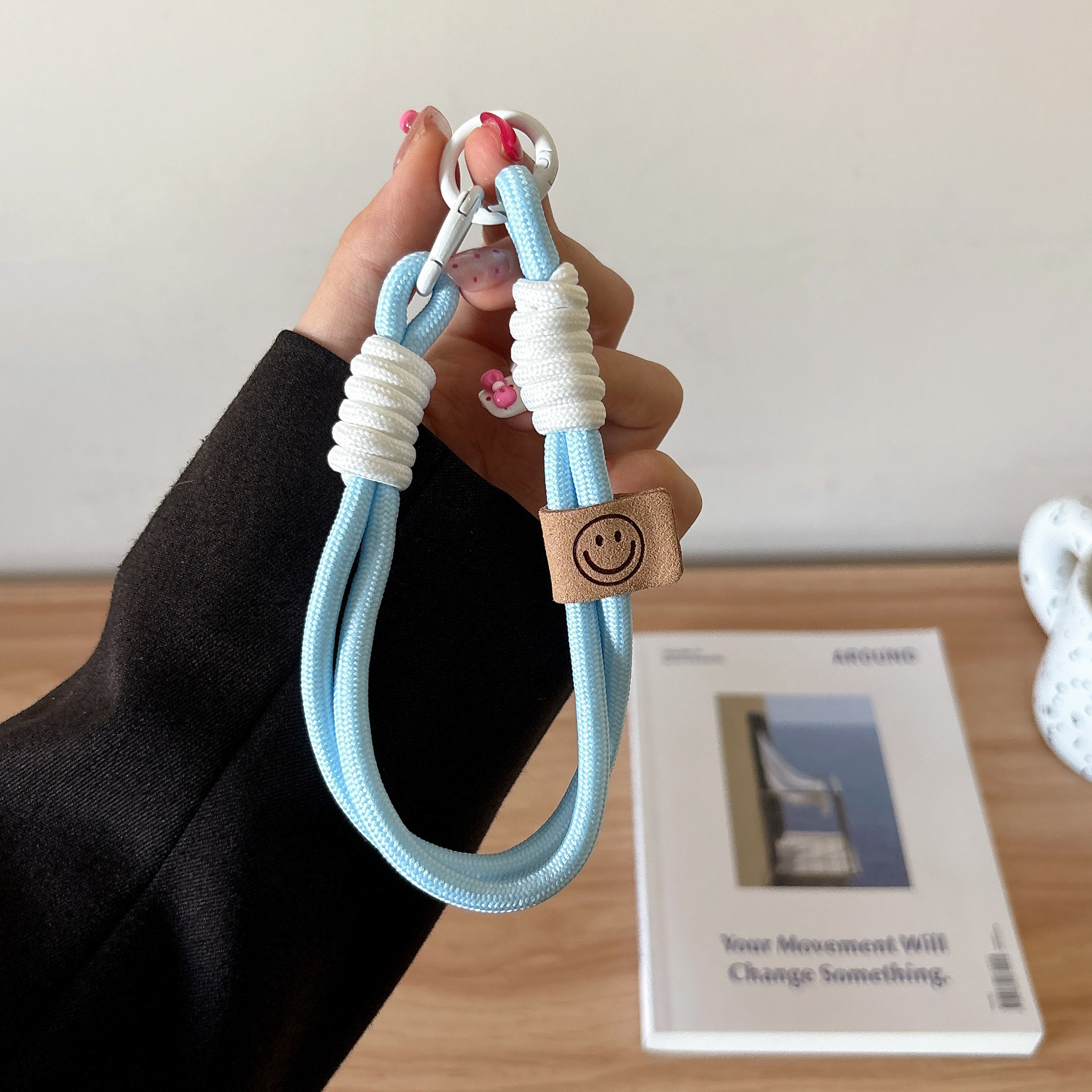 Double ring smiley-dark blue