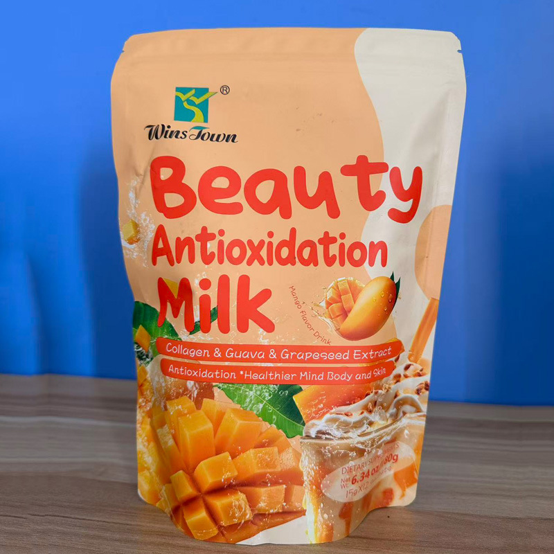 Mango Flavor Beauty Milk Strawberry Milkshake Collagen Powder Hot Sale in Southeast Asia Cross-Border