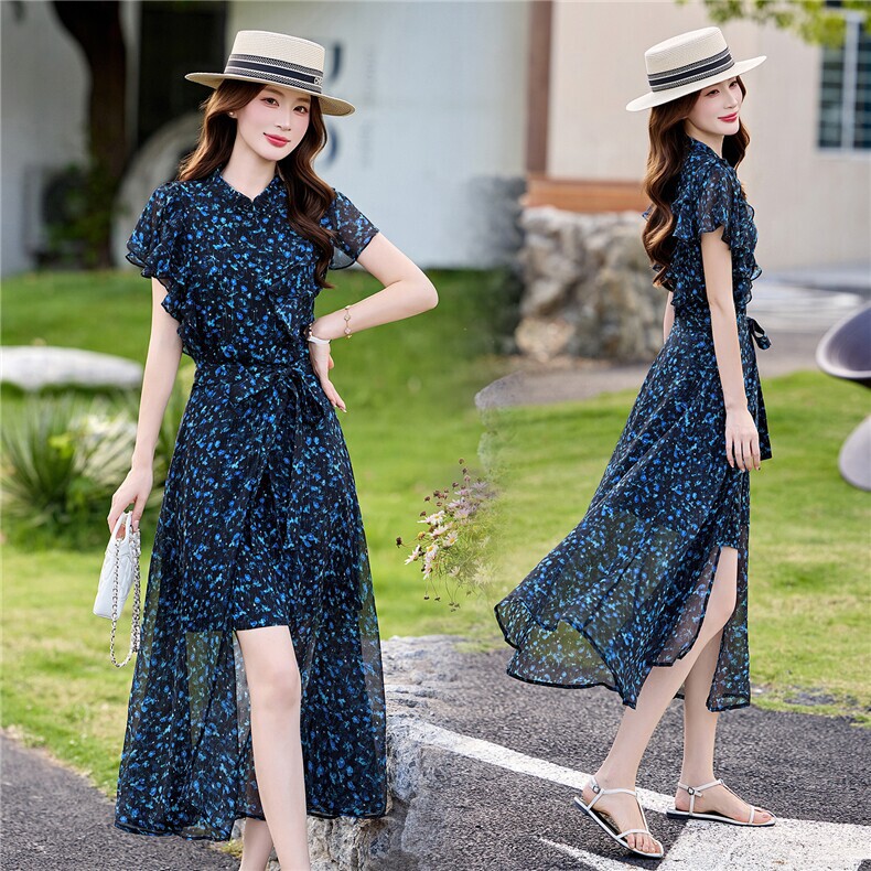 2026 Summer Fashion Trends: French-Style, Stunningly Elegant Beach Vacation Long Dress