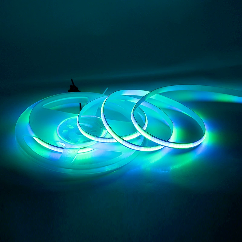 Новый волшебный свет COB с 300LED, низкое напряжение 5V, полноцветная SPI программируемая световая лента шириной 8 мм, белая текущая вода