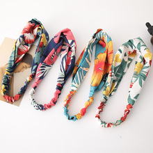 亚马逊跨境瑜伽交叉发带布艺女生化妆洗脸头巾运动发带发饰头箍