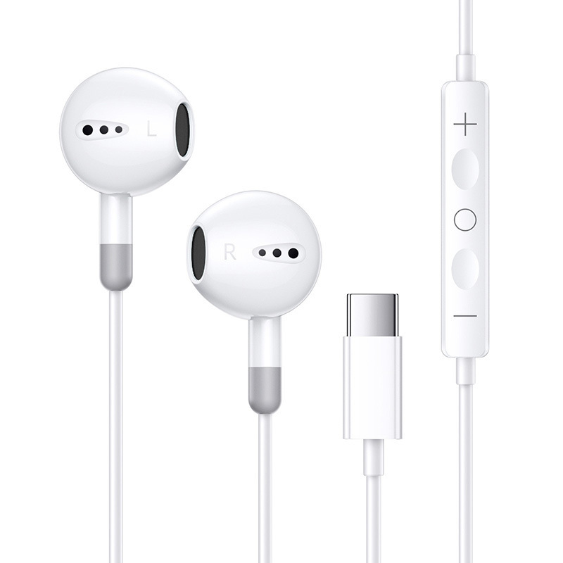 Factory wholesale cross-border wire-controlled wired headset semi-in-ear gaming headset for ipad Android type-c