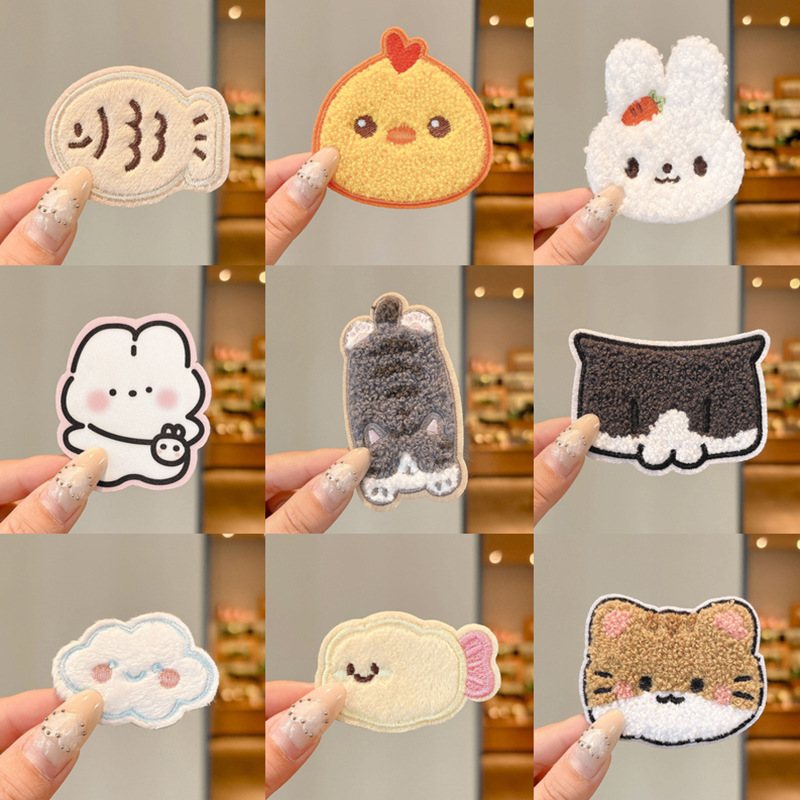 2026 New Cute Girl Bangs Hair Accessories Sweet Autumn and Winter Velcro Cartoon Fun Hair Clips Headwear