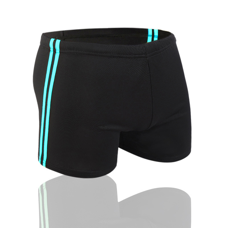 Adult men's swimming trunks boxer plus comfortable stripes swimming trunks hot spring beach swimming pool swimming trunks manufacturers wholesale