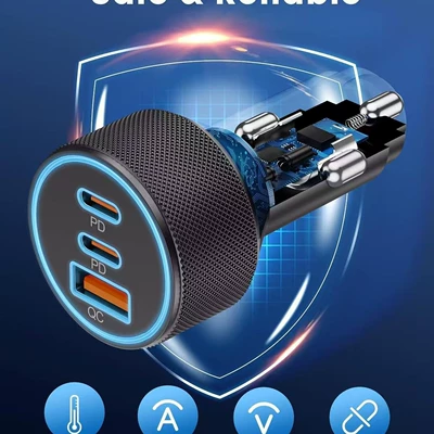 Alloy Car Charger Qc3.0 Aluminum: Mobil şarj cihazları