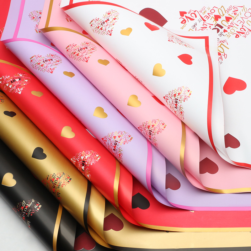 Huaxi amor lleno de flores papel de embalaje amor marco diy regalo ramo de flores materiales de florista