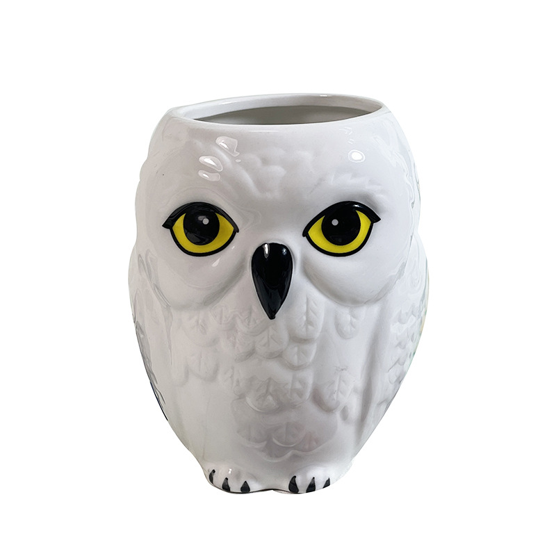 Taza de Cerámica de Búho – Temática de Harry Potter, Ideal para Café o Decoración