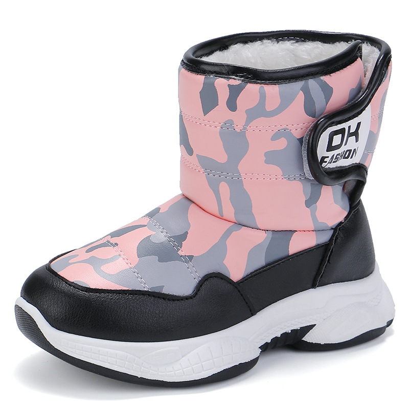 Botas de nieve para niños, botas de invierno para niños, nuevas botas de algodón para niños, botas de camuflaje para niños image 6
