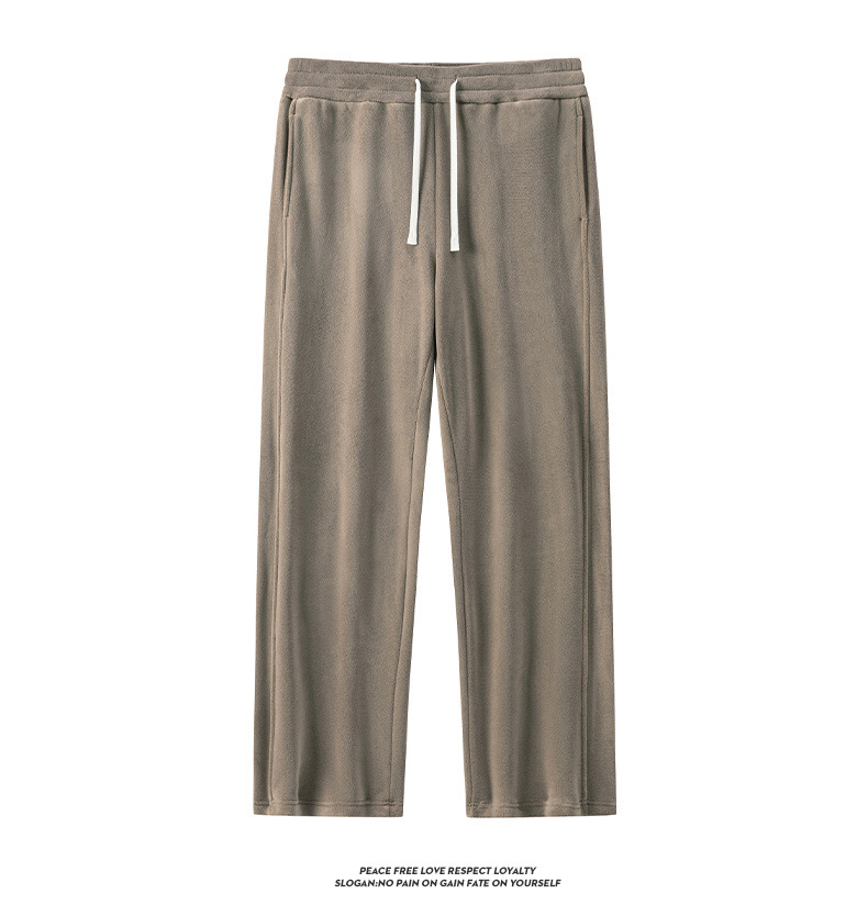 Heren winterjoggingbroek met fleecevoering - 360 g dubbelzijdige Sherpa thermische loungebroek, relaxte pasvorm en rechte pijpen (maten M-4XL)_voghion.com