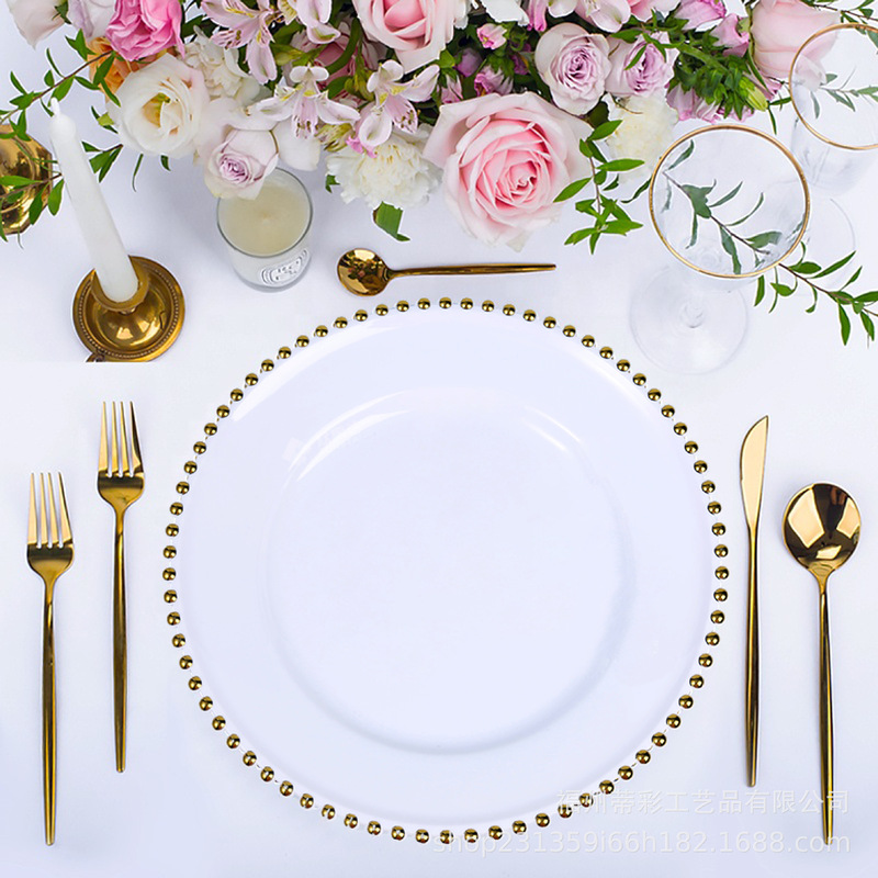 13Inch Plastic Charger Plate Wedding Wholesale Wedding Party Christmas Plastic Plate