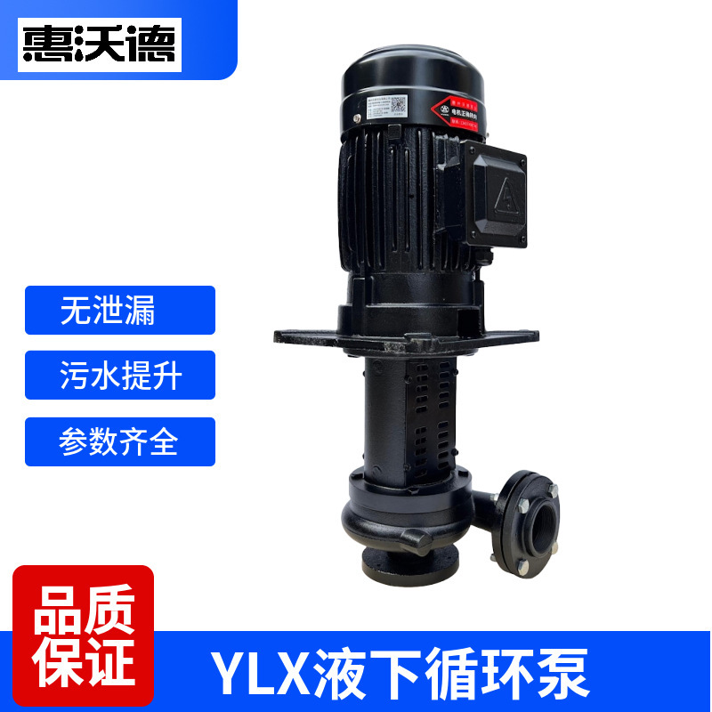 YLX350-50直立式液下循环泵 UV漆设备污水处理提升泵 1.5KW/2HP