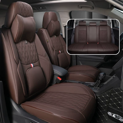 Cushion Cover, Universal Seat Cushion, Four Seasons Pad - brown-universal-headrest-for-five-seats