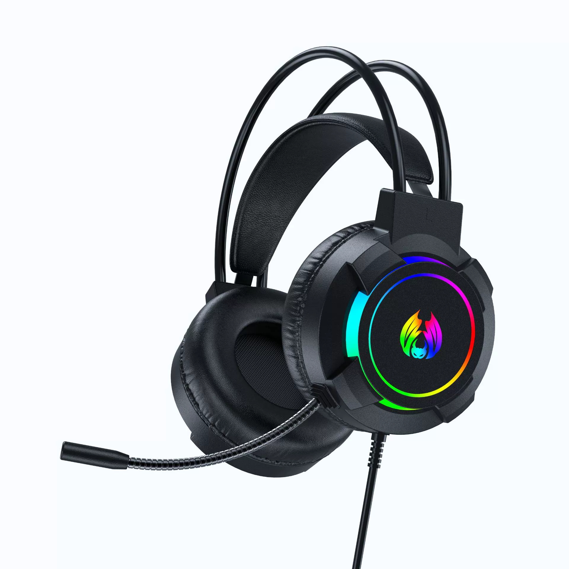 Головная игровая гарнитура H2 с RGB-подсветкой, популярная модель, прямые поставки от производителя