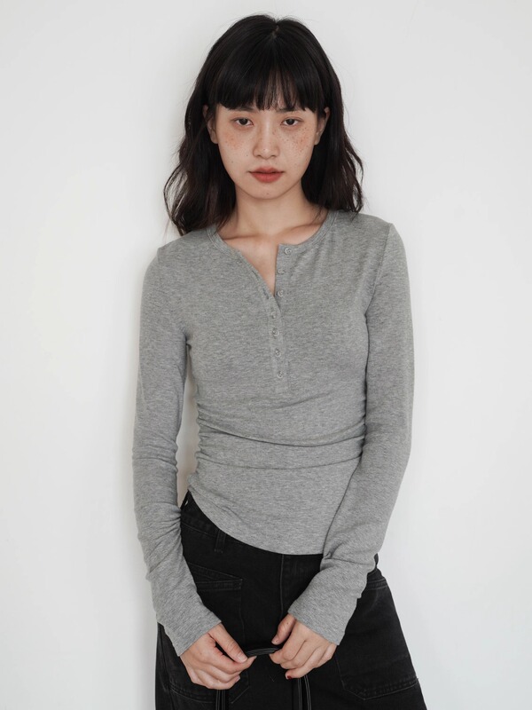 2828# EIGHTHMONTH 黑色修身长袖T恤秋季新款显瘦上衣打底衫|undefined