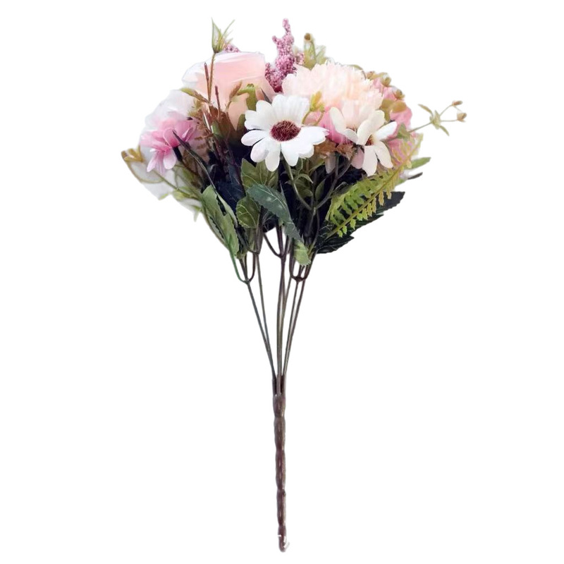 模擬花束 7 フォーク秋色手持ちバラヨーロッパのロマンチックな花嫁の手持ち花リビングルームのディスプレイ|undefined