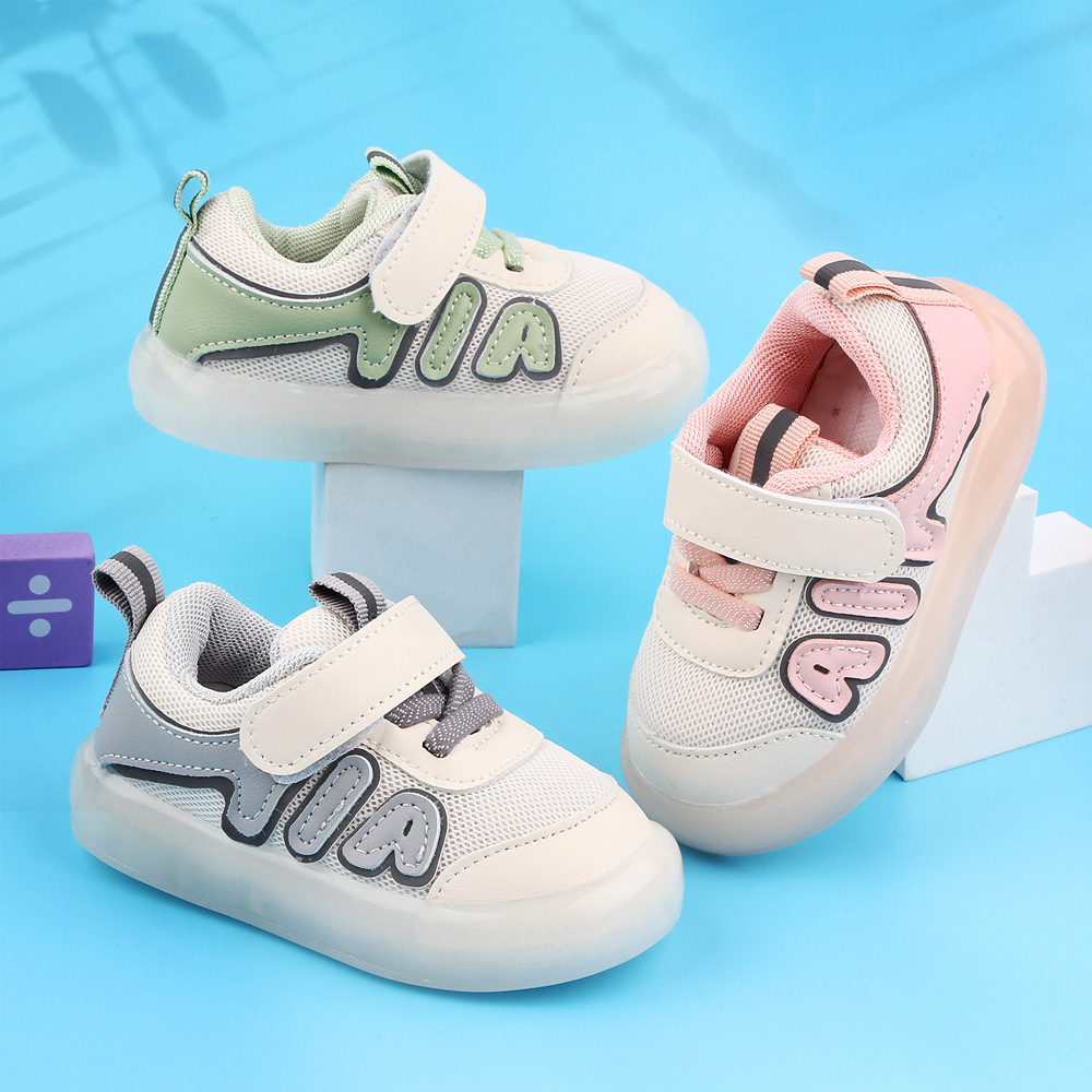 春秋新款透气网布小童鞋果冻底防滑宝宝鞋学步鞋批发 2622|ms