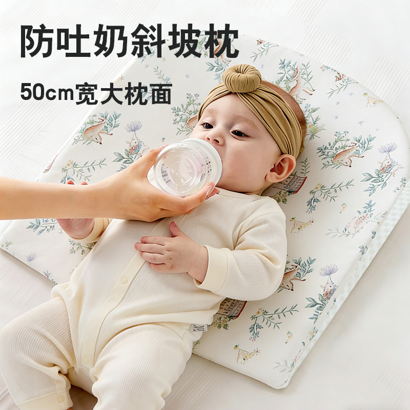 Baby Anti-Spit-Up Slope Cushion, Anti-Overflow Milk, Anti-Choking Mattress, Baby Inclined Lying Cushion, Breastfeeding Aid, Cross-Border