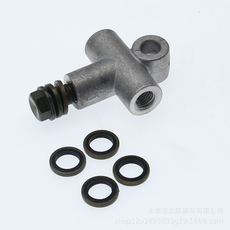 Motorcycle Electric Tricycle Double Disc Brake Oil Pipe Tee Joint Double Caliper Brake Oil Pipe Tee Adapter