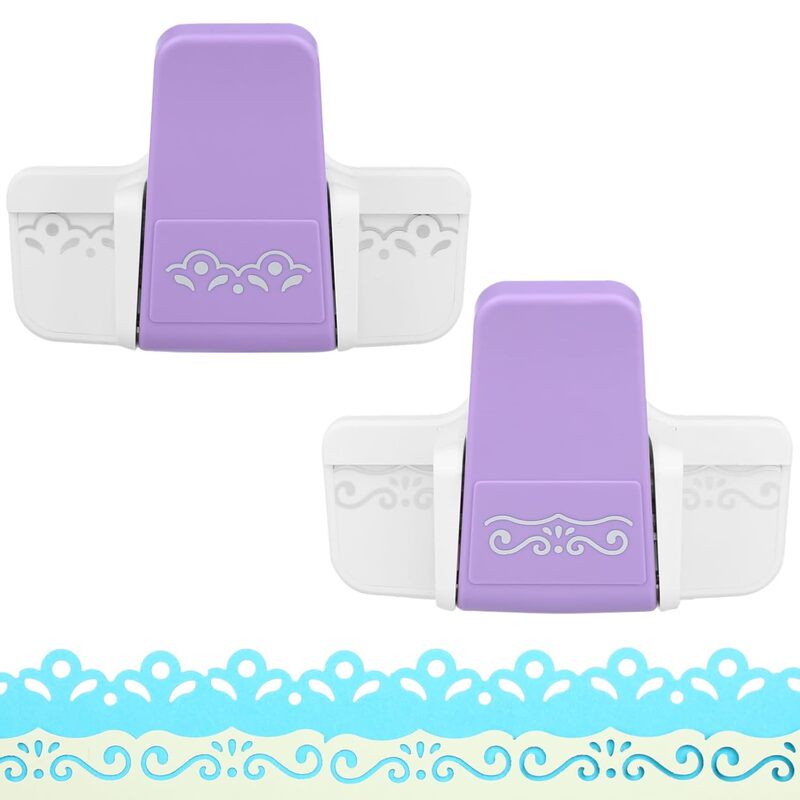 2 Pieces of Border Punchers, Floral Pattern Border Punchers for Edge Crafts, Border Punchers for Paper Crafts
