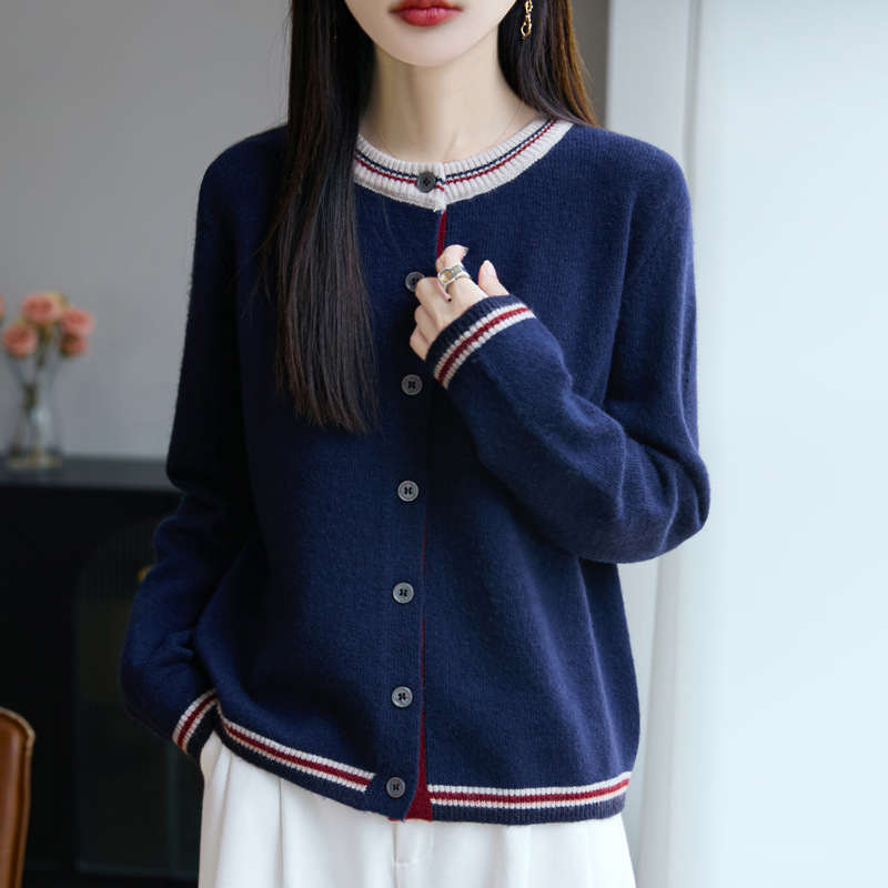 浣熊绒加厚女针织衫2025秋冬新款开衫宽松圆领毛衣外套女装上衣|undefined