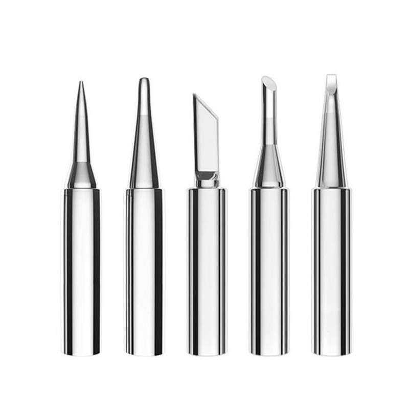 5-piece set of environmentally friendly constant temperature soldering iron tips, internal heating type fast soldering B-type round head soldering tip 936 universal electric welding tip