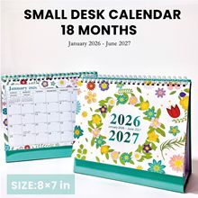 2026年英语创意简约台历18个月365日倒计时每月规划跨境记事日历