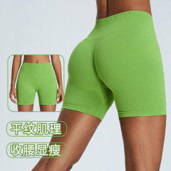 Cross-border new seamless fitness shorts for women, three peach-shaped butt-lifting exercise pants, tight running yoga pants, wearable