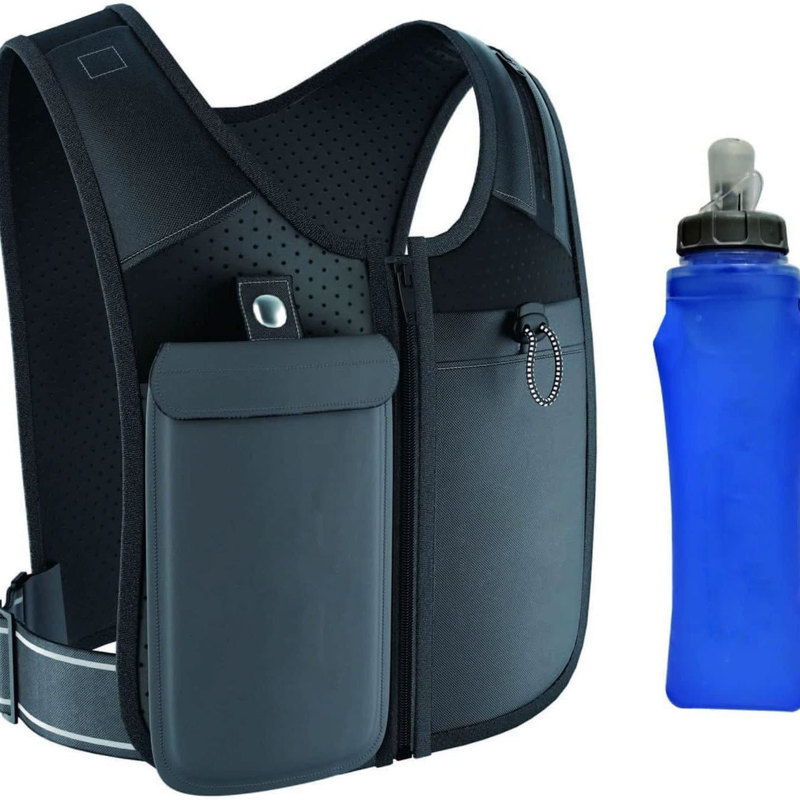 New running reflective backpack outdoor riding breathable mobile phone chest bag adjustable jogging running breathable vest