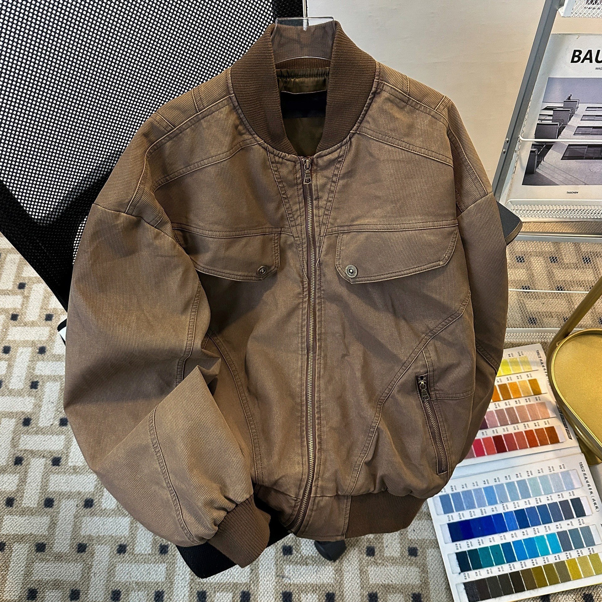 Retro demi-season jacket for men and women