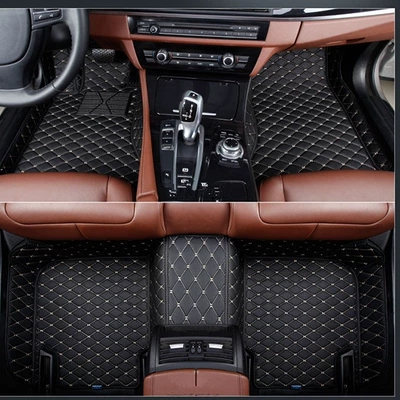 Modelə uyğun ayaqaltı | Car Floor Mats, Factory Direct Supply - five-seat-double-layer-floor-mats-black-rice-noodles