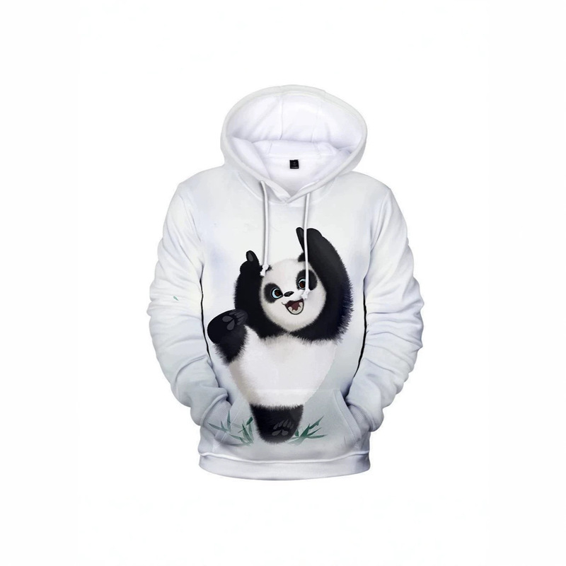 Autumn and winter cross-border foreign trade fashion hot-selling 3D printed Halloween ghost panda European and American loose plus-size sweatshirt Autumn and winter cross-border foreign trade fashion hot-selling 3D printed Halloween ghost panda European and American loose plus-size sweatshirt