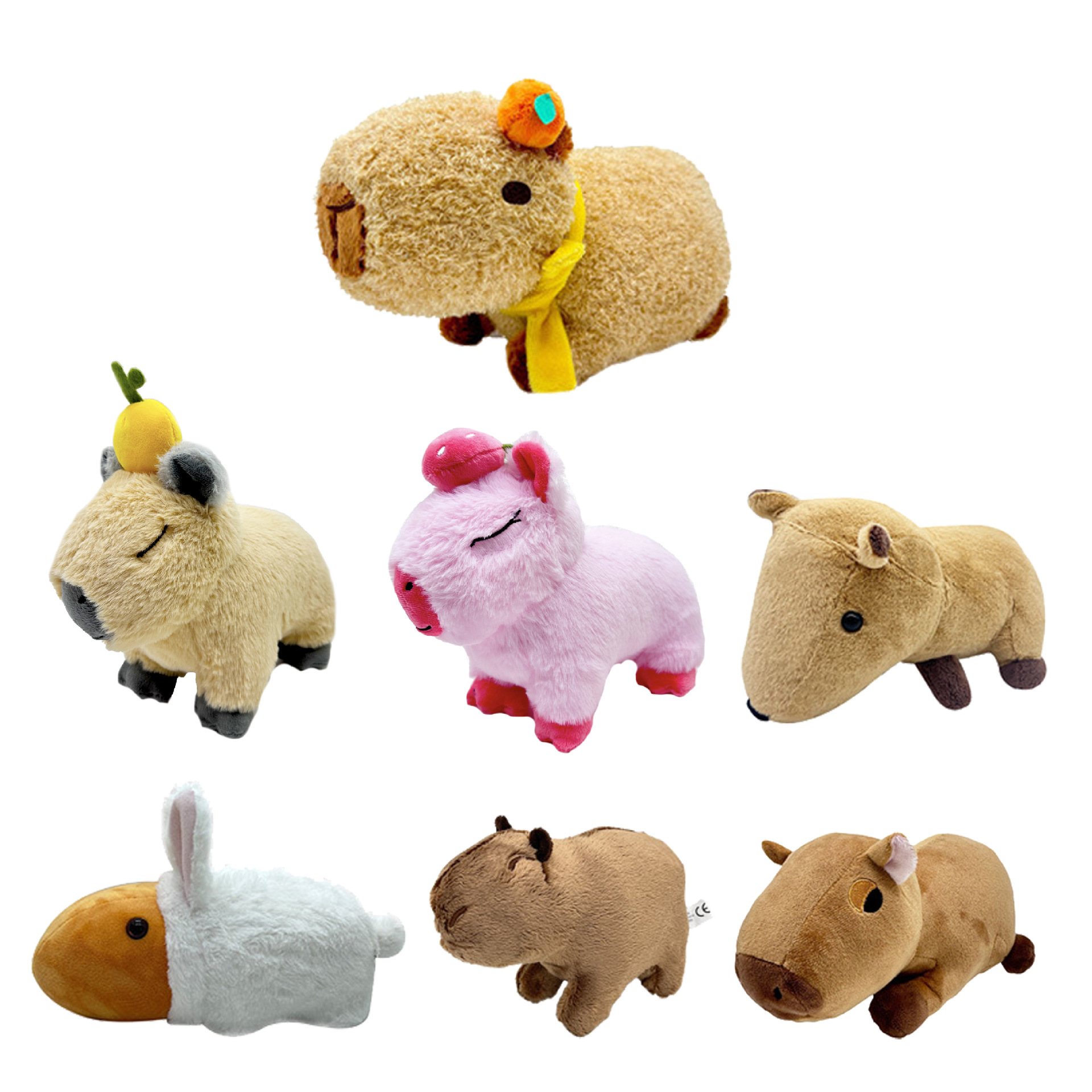 跨境新品Amuse Capybara Mochi Plush 水豚鼠毛绒玩具玩偶公仔