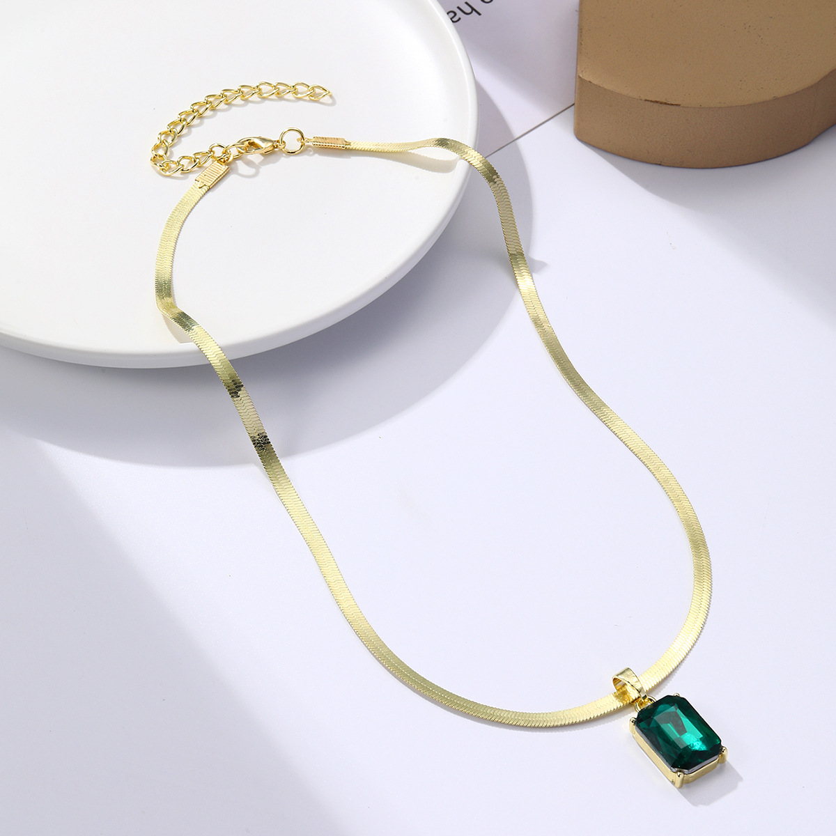 10g Weight Jewelry Set Classification Earrings + Necklace Quantity Holiday, Date Occasion Artificial Crystal, Alloy Material Heart Shape, Rectangle Pattern Women's Gender Simple Style Style Simple Style Heart Shape Rectangle Artificial Crystal Alloy Women's Jewelry Set 10