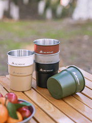 戶外304不鏽鋼燕子杯露營啤酒杯咖啡杯子階梯杯水杯飲料杯批發