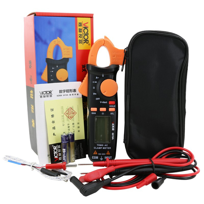 VICTOR胜利VC6019A/C数字钳形表 高精度钳形电流表 自动量程交直流