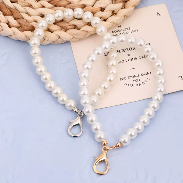 Chanel Series Pearl Bag Hanging Ornaments Fairy Bag Vintage Pendant Pearl Small Short Chain Pearl DIY Accessories