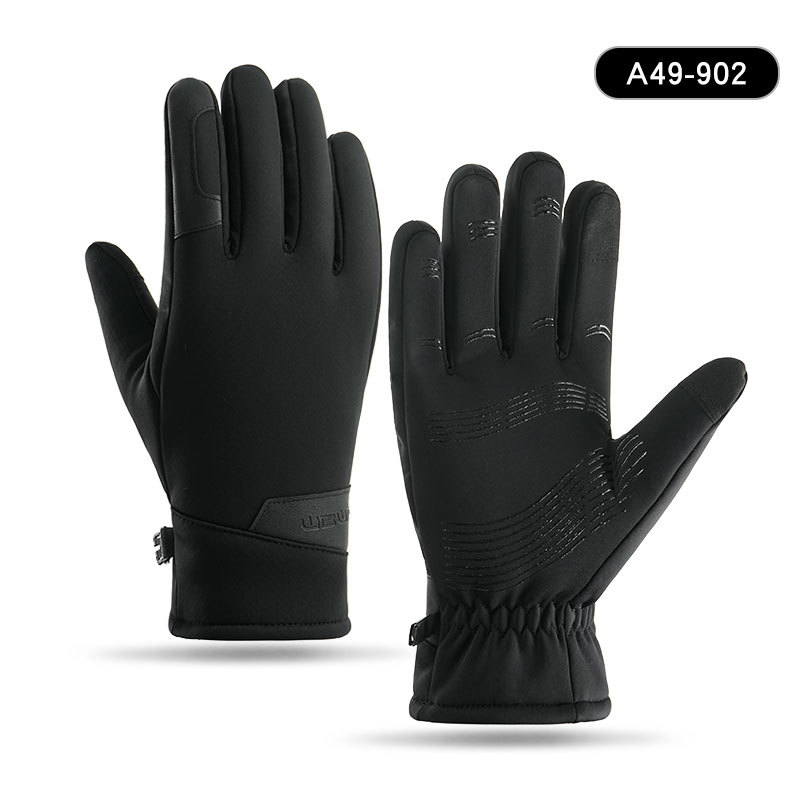 Winter gloves for men plus velvet warm touch screen motorcycle thick riding splashproof windproof non slip outdoor women_maomaolike.com