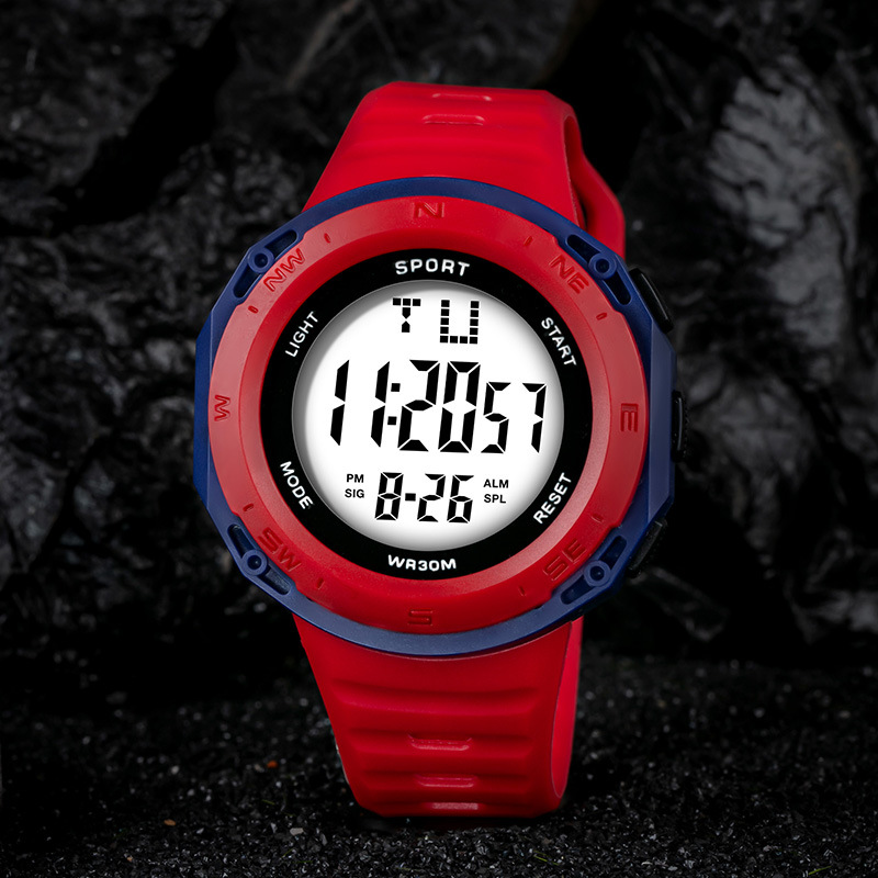 Deportes transfronterizos de moda al aire libre estudiantes de secundaria primaria y secundaria reloj electrónico de alarma de luz nocturna simple reloj electrónico