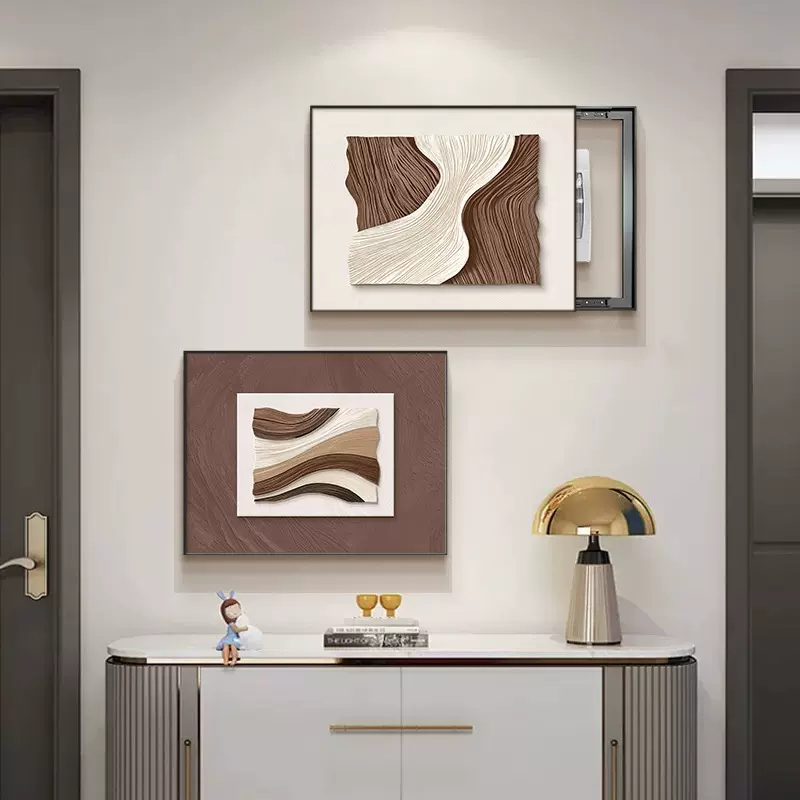 现代简约电表箱盒遮挡装饰画抽象配电箱挂画弱电闸箱壁画开关盖板