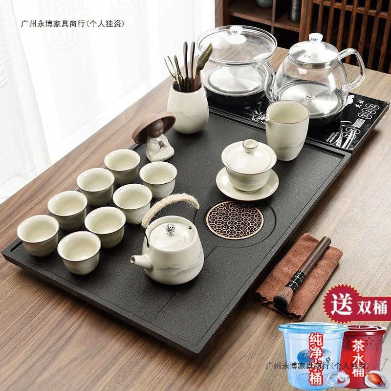 Tea set for home use, automatic teapot for living room for office, simple and elegant design, fully automatic